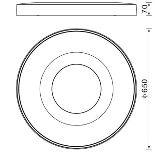Plafonnier LED 100W 2700K-5000K Télécommande COIN Blanc