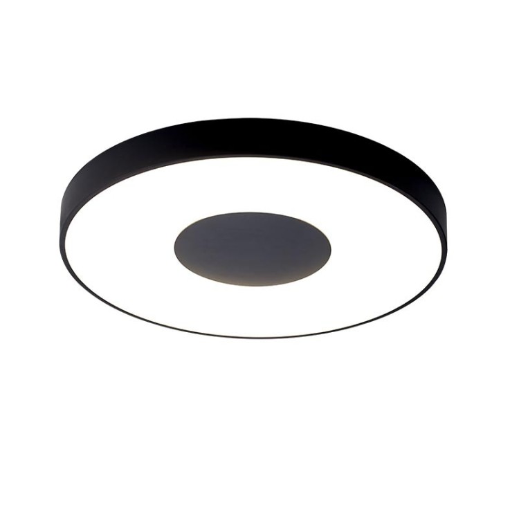 Plafonnier LED 100W 2700K-5000K Télécommande COIN Noir Plafonnier LED 100W 2700K-5000K Télécommande COIN Noir