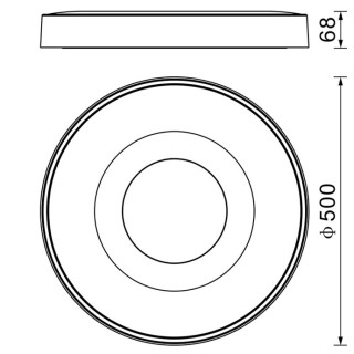 Plafonnier LED 80W 2700K-5000K Télécommande COIN Noir