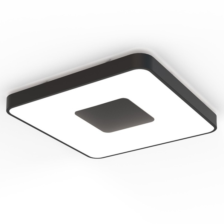 Plafonnier LED 100W 2700K-5000K Télécommande COIN Noir