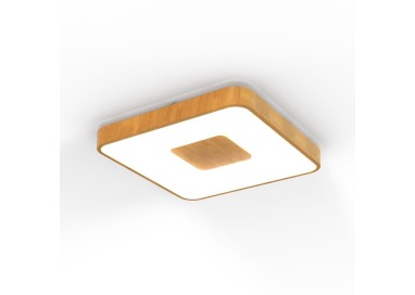 Plafonnier LED 80W 2700K-5000K Télécommande COIN Bois