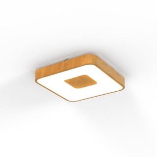Plafonnier LED 56W 2700K-5000K Télécommande COIN Bois