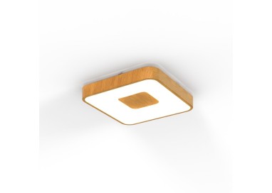 Plafonnier LED 56W 2700K-5000K Télécommande COIN Bois