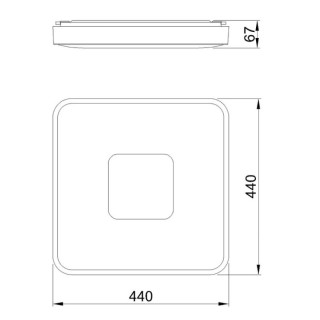 Plafonnier LED 80W 2700K-5000K Télécommande COIN Or