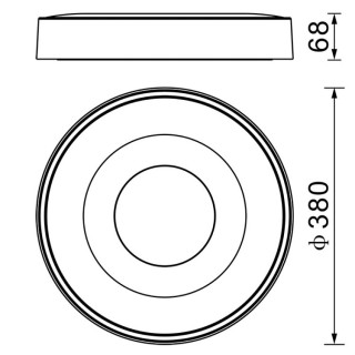 Plafonnier LED 56W 2700K-5000K Télécommande COIN Or