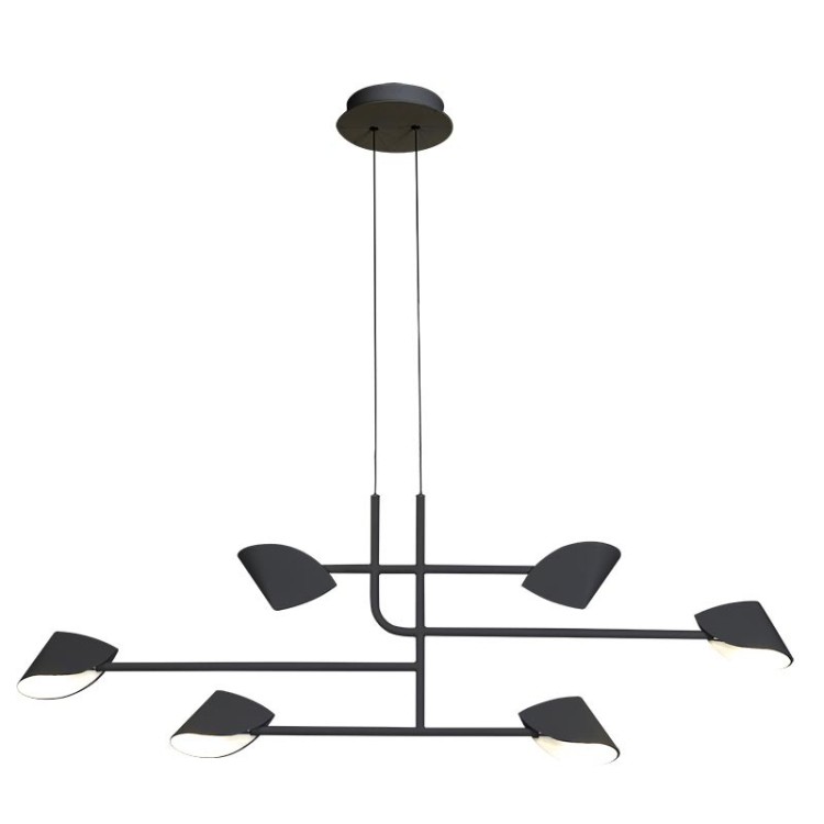 Suspension LED 45W 3000K Line CAPUCCINA Noir