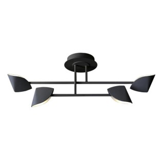 Semi-plafonnier petit 4 lumières LED 30 W 3 000 K CAPUCCINA Noir