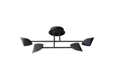 Semi-plafonnier petit 4 lumières LED 30 W 3 000 K CAPUCCINA Noir