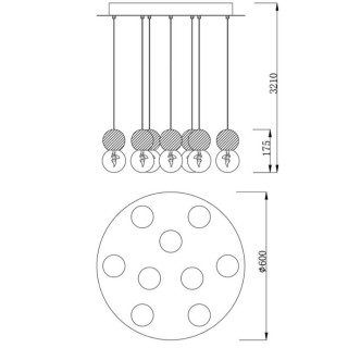 Lampe suspendue GALAXIA Ciment
