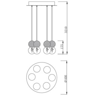 Lampe suspendue GALAXIA Ciment