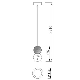 Lampe suspendue GALAXIA Ciment+Blanc