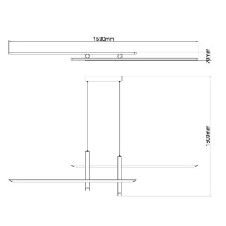 Lampe suspendue LED 50W 3000K ESPARTA Blanc + Or