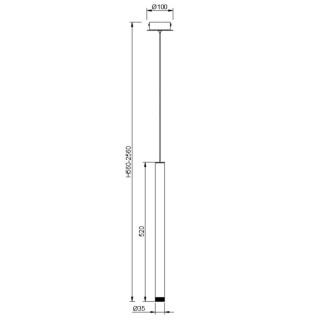 Lampe suspendue LED 6W 3000K CALA Corten