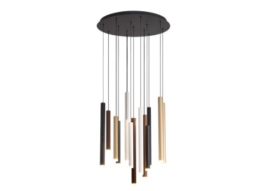 Suspension LED 84W 3000K CALA Blanc+Noir+Or+Corten