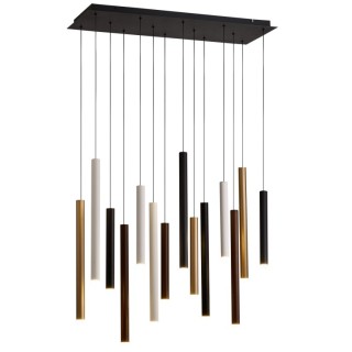 Suspension LED 84W 3000K CALA Blanc+Noir+Or+Corten