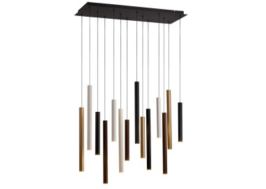 Suspension LED 84W 3000K CALA Blanc+Noir+Or+Corten