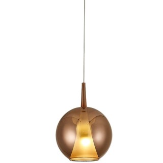 Suspension boule en verre 2,5M-E27 ELSA Cuivre