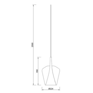 Suspension boule en verre 2,5M-E27 ELSA Or