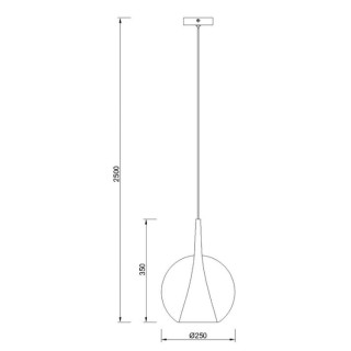Lampe suspendue 1 lumière ELSA Or