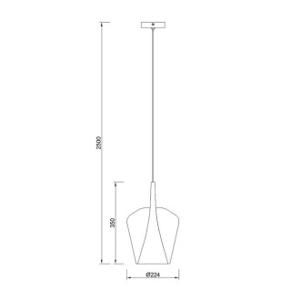 Lampe suspendue 1 lumière ELSA Chrome
