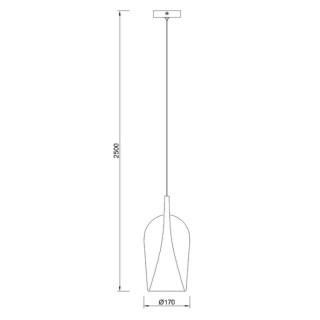 Lampe suspendue 1 lumière ELSA Blanc