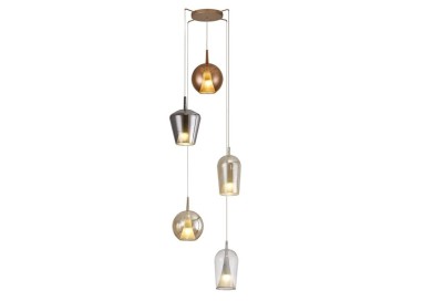 Lampe suspendue 5 lumières ELSA Or