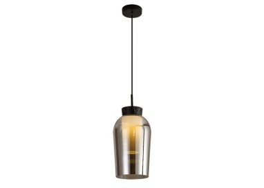Lampe suspendue 1 lumière NORA Noir/Marbre