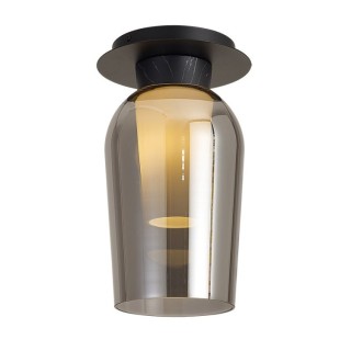 Lampe semi-plafonnière NORA Noir/Marbre