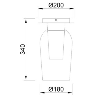 Lampe semi-plafonnière NORA Or/Blanc