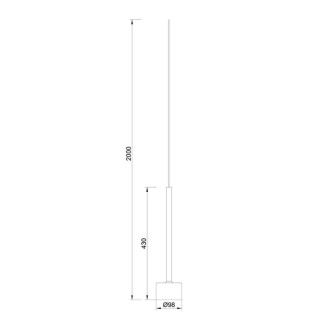 Lampe suspendue 1 lumière TONIC Transparent