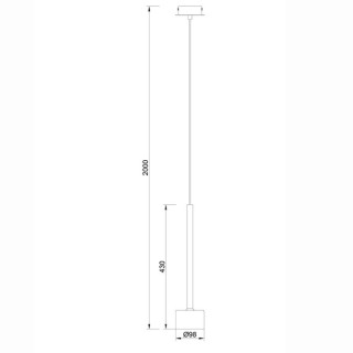 Lampe suspendue 1 lumière TONIC Cuivre