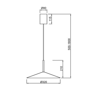 Lampe suspendue 1 lumière CALICE Blanc