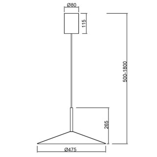 Lampe suspendue 1 lumière CALICE Vert