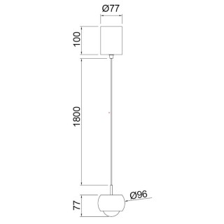 Lampe suspendue 1 lumière ROLLER Blanc