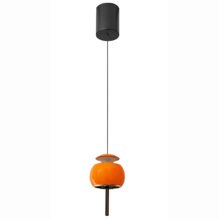 Lampe suspendue 1 lumière ROLLER Orange