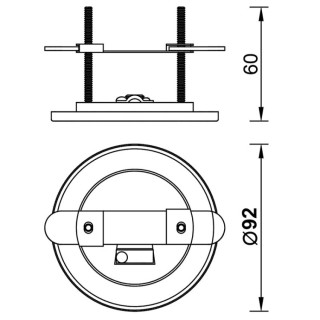 BASE ENCASTRÉE POUR PENDENTIFS TEK PARTS Blanc
