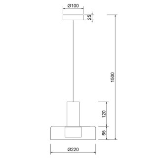 Lampe suspendue GU10 GIN Or/Noir