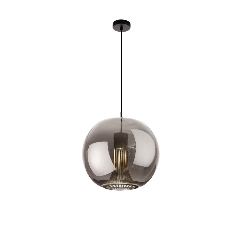 Suspension cylindrique GU10 KRISS Noir/Chrome