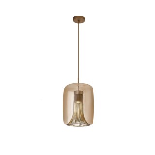 Suspension cylindrique GU10 KRISS Noir/Bronze