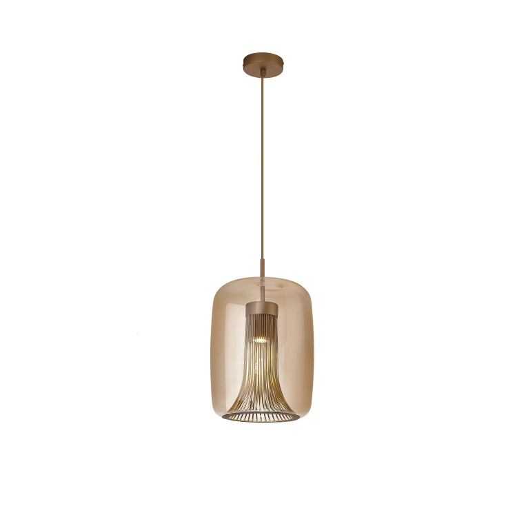 Suspension cylindrique GU10 KRISS Noir/Bronze Suspension cylindrique GU10 KRISS Noir/Bronze