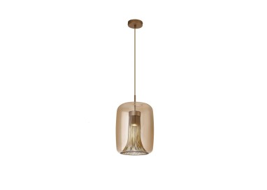 Suspension cylindrique GU10 KRISS Noir/Bronze