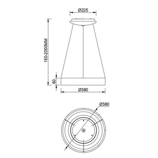Lampe suspendue LED à intensité variable NISEKO II Bois
