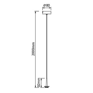 Suspension LED 5 W 3 000 K W/T en verre ANDROMEDA Or