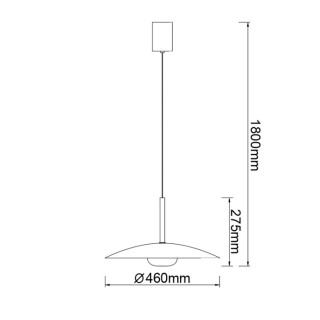 Suspension LED 12W 3000K LIDIA Gris foncé