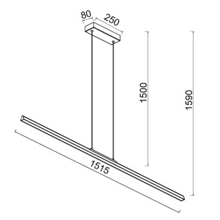 Suspension LED 54W 3000K LINEAL Blanc