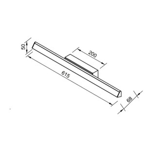 Plafonnier LED 22W 3000K LINEAL Or