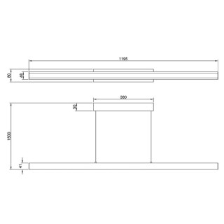Lampe suspendue LED LINEAL Or