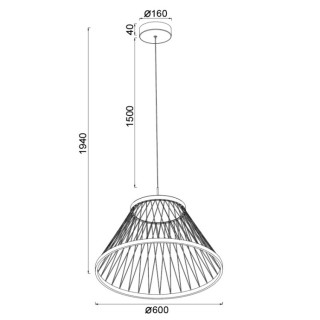 Suspension LED 43W 3000K SPIDER Gris