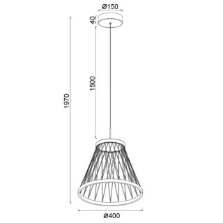 Suspension LED 20W 3000K SPIDER Gris