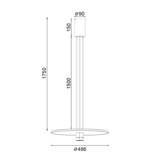 Suspension LED 33W 3000K NOMADA Noir/Or